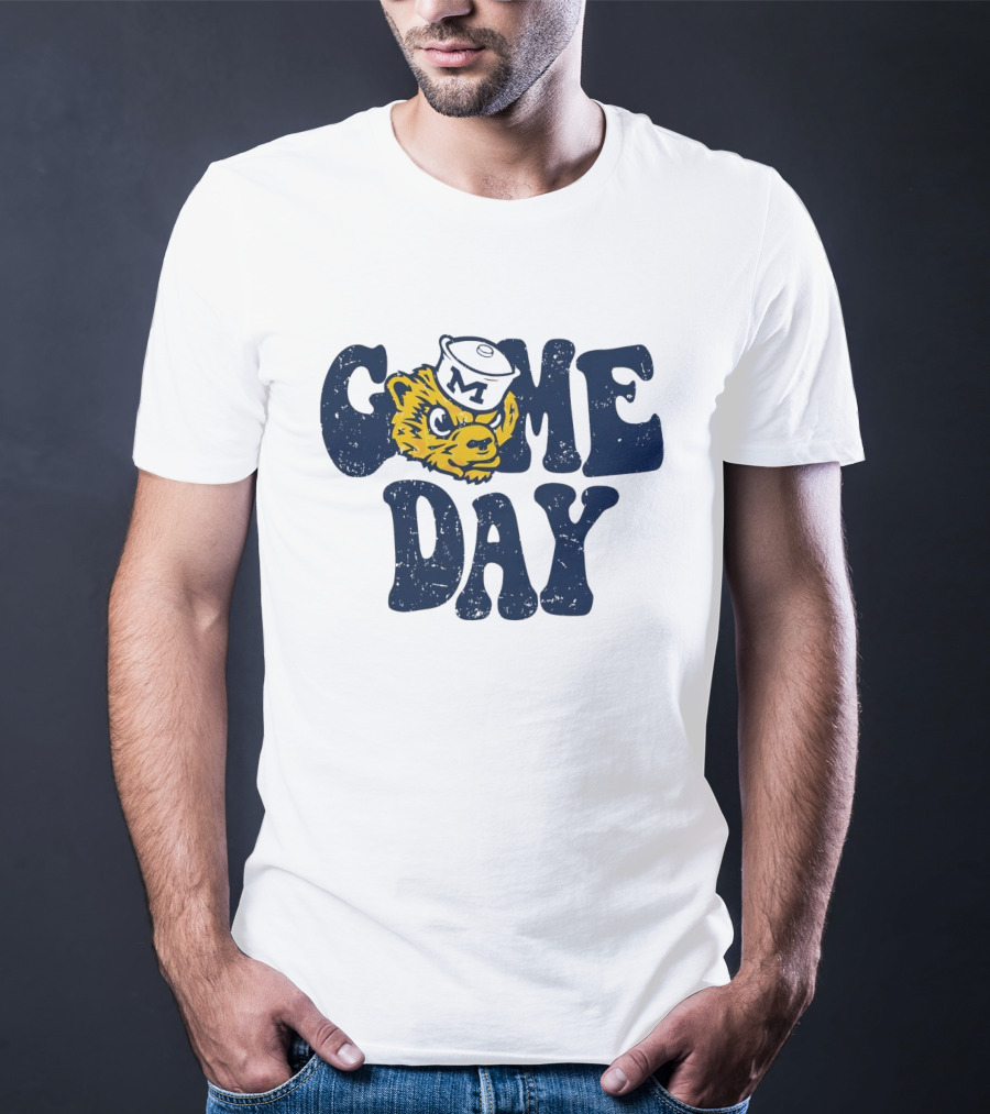 University Of Michigan Game Day Vintage Wolverine T-Shirt