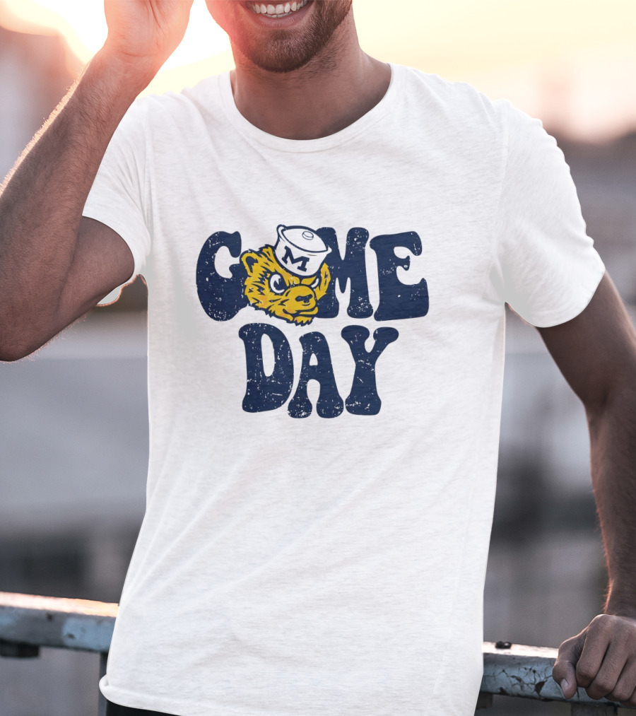 University Of Michigan Game Day Vintage Wolverine T-Shirt
