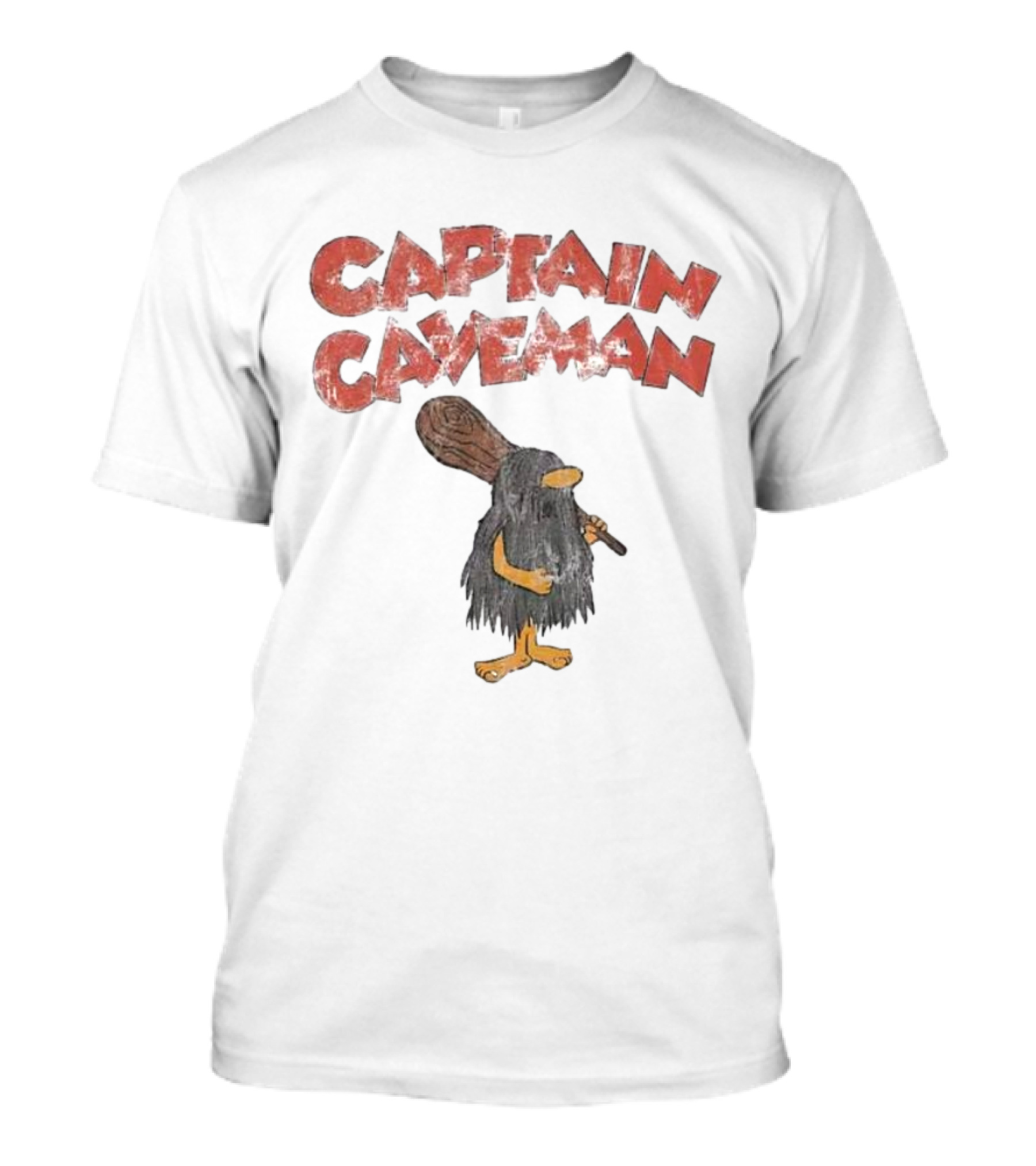 Captain Caveman Vintage Retro Cartoon Character T-Shirt