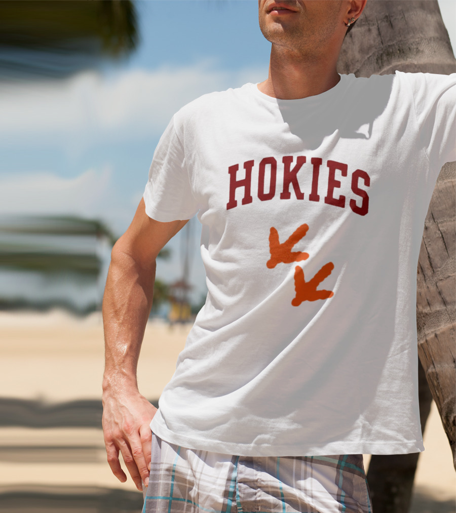 Hokies With Orange Footprints T-Shirt