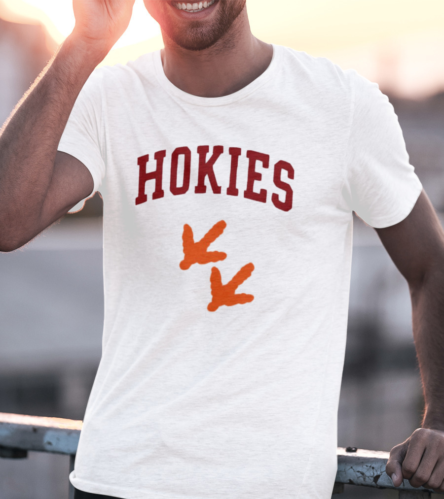 Hokies With Orange Footprints T-Shirt