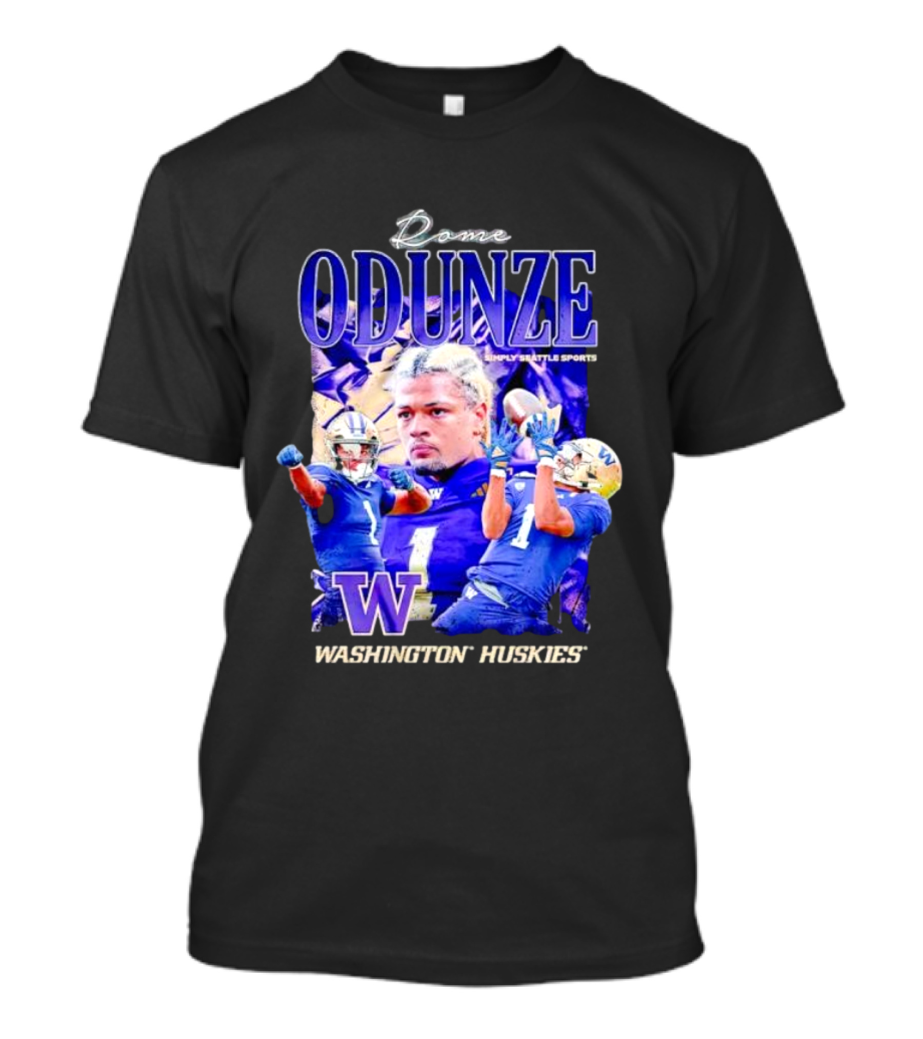 Rome Odunze Washington Huskies Montlake Icon Vintage T-Shirt