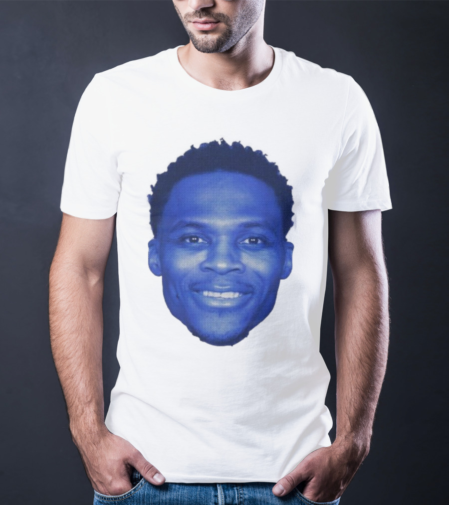 Westbrook Blue Half-tone Big Head T-Shirt