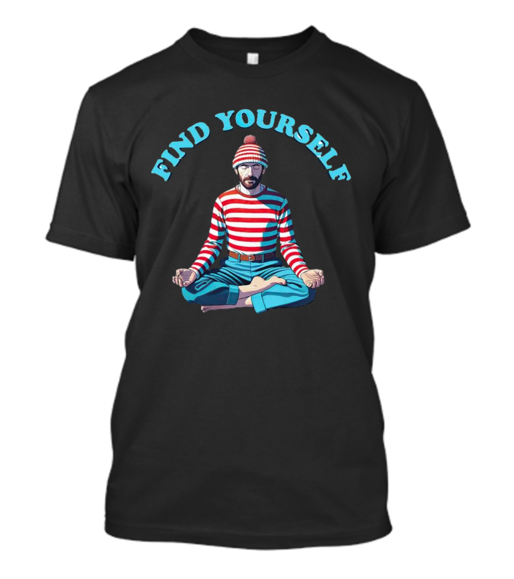 Find Yourself Where’s Waldo Meditation Concept T-Shirt