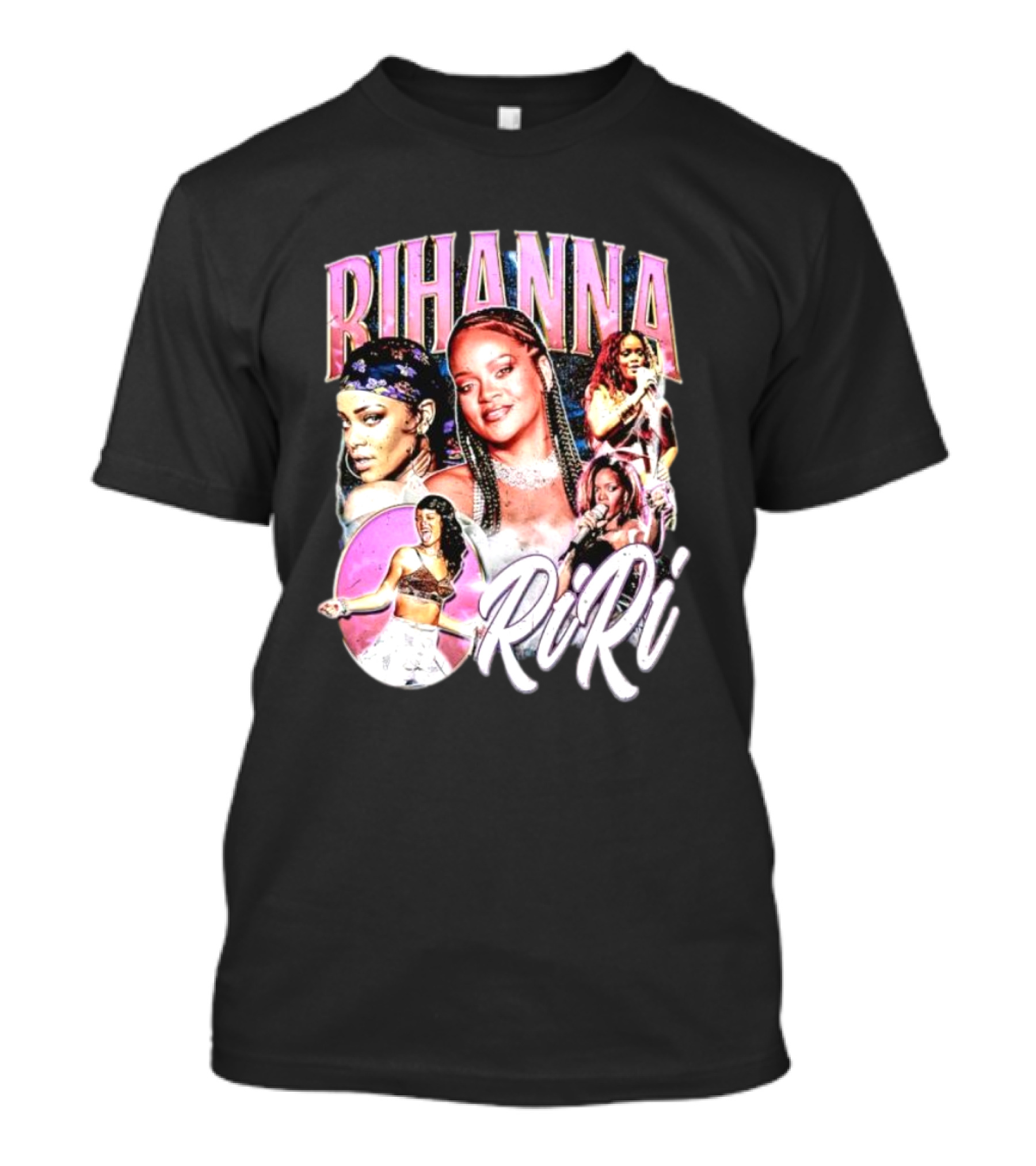 Rihanna RiRi Collage Retro Music Icons T-Shirt