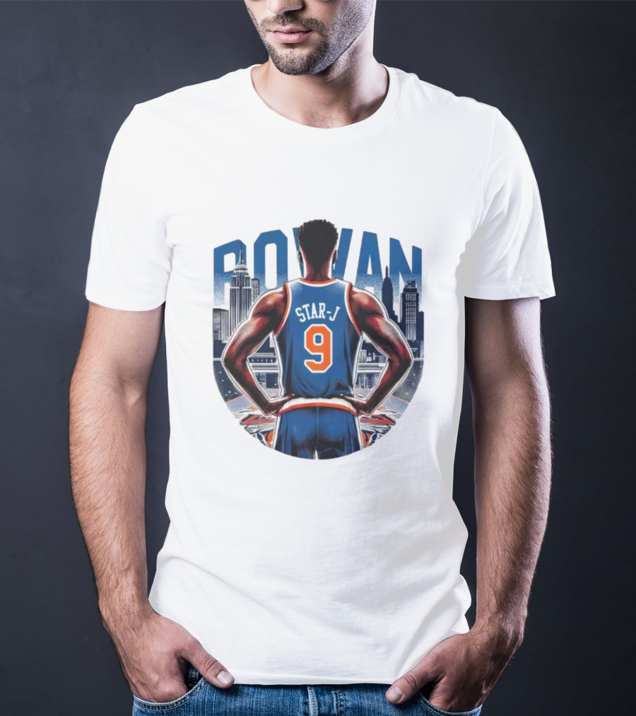 Rowan Star J 9 Basketball Urban Skyline T-Shirt