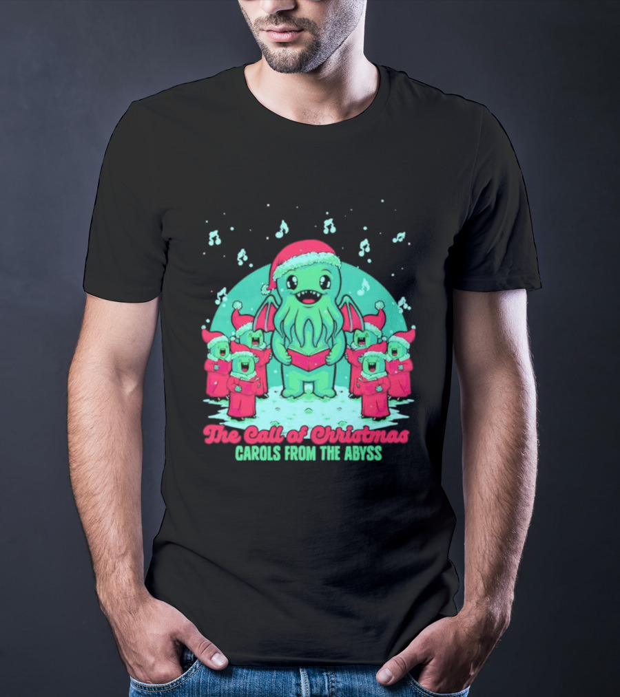 Santa Cthulhu The Call Of Christmas Carols From The Abyss T-Shirt