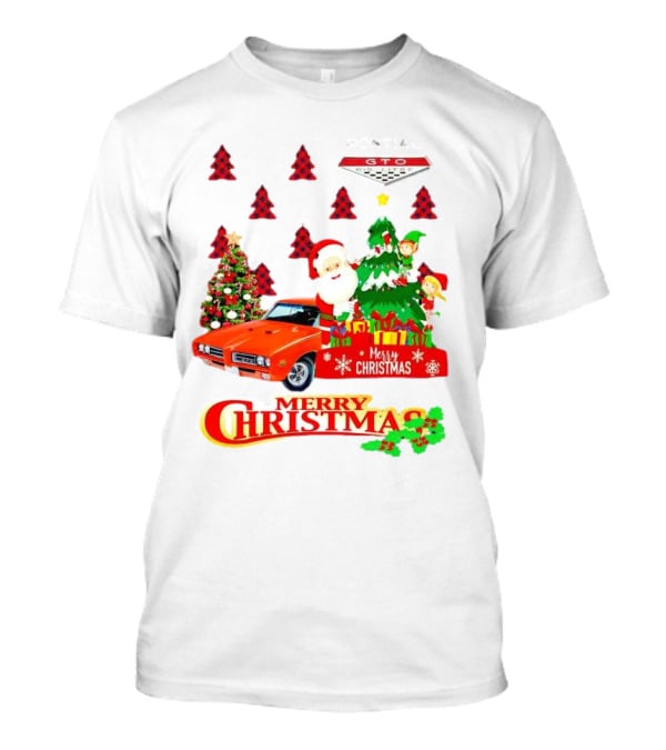 Pontiac GTO Santa Elfs Merry Christmas T-Shirt