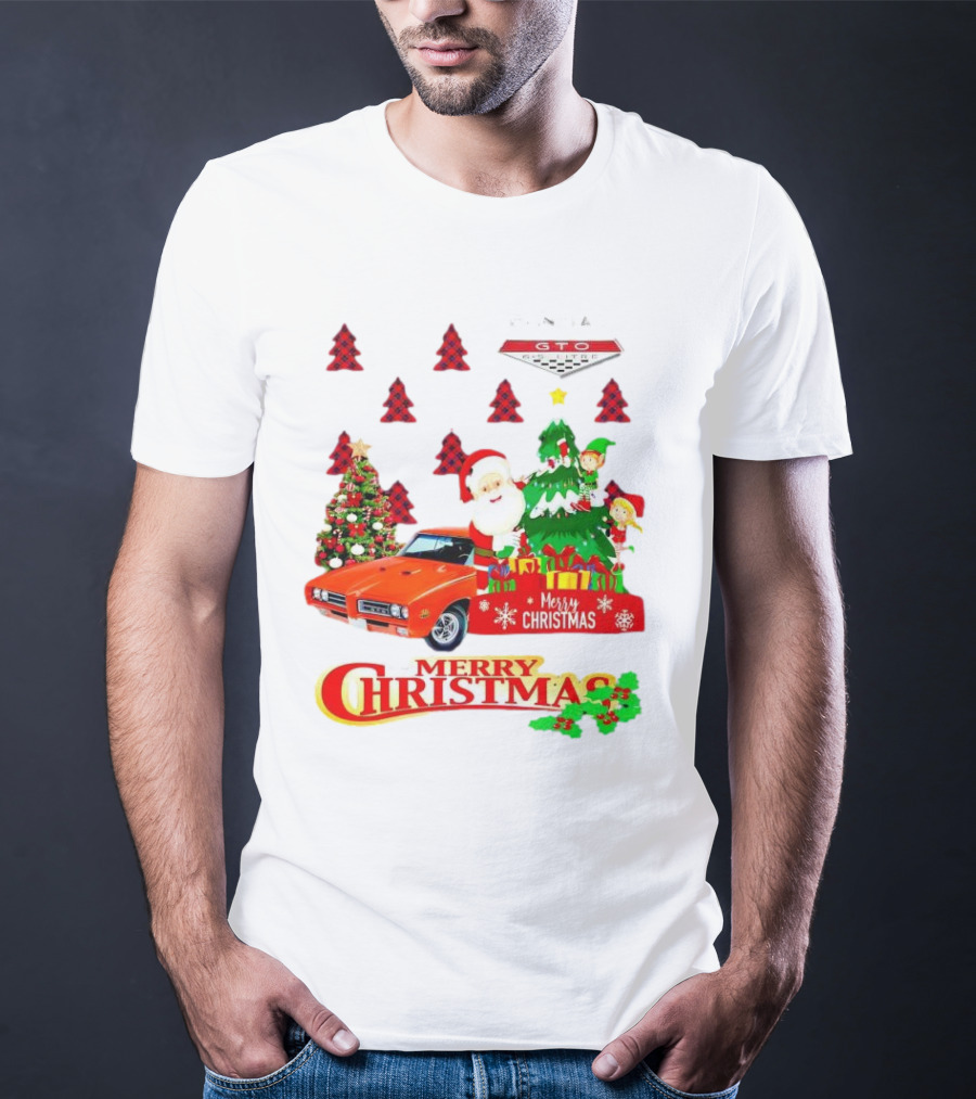 Pontiac GTO Santa Elfs Merry Christmas T-Shirt