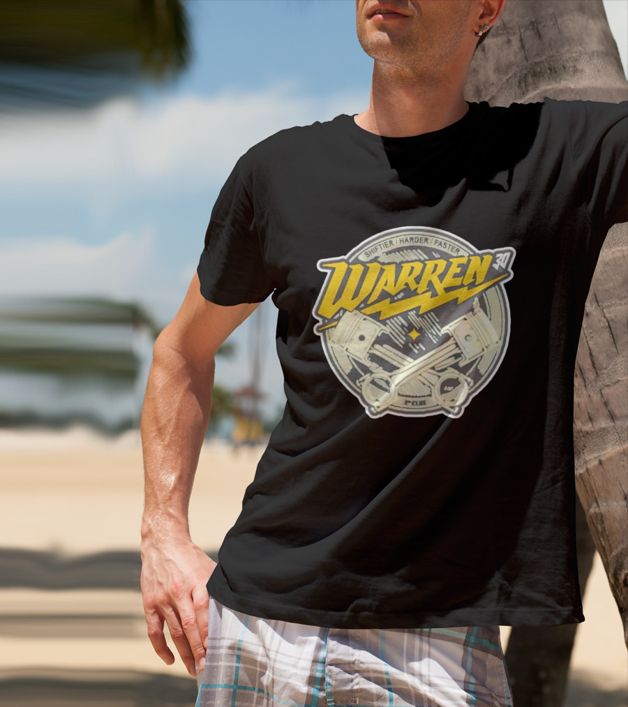 Shiftier Harder Faster Warren 30 Racing Engine Pistons T-Shirt