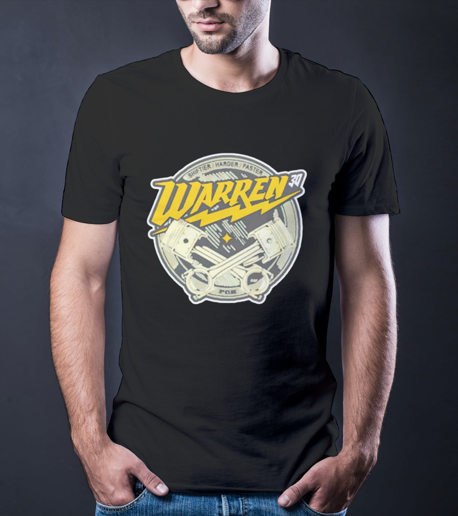 Shiftier Harder Faster Warren 30 Racing Engine Pistons T-Shirt