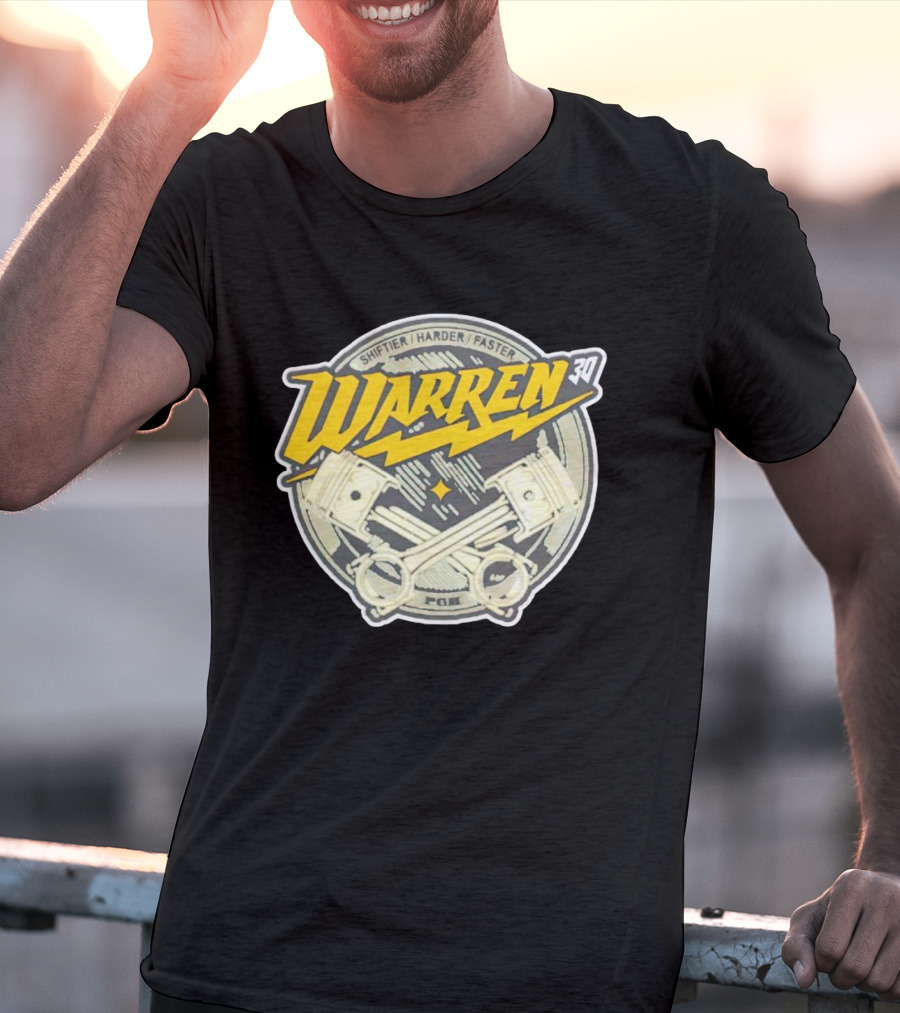 Shiftier Harder Faster Warren 30 Racing Engine Pistons T-Shirt