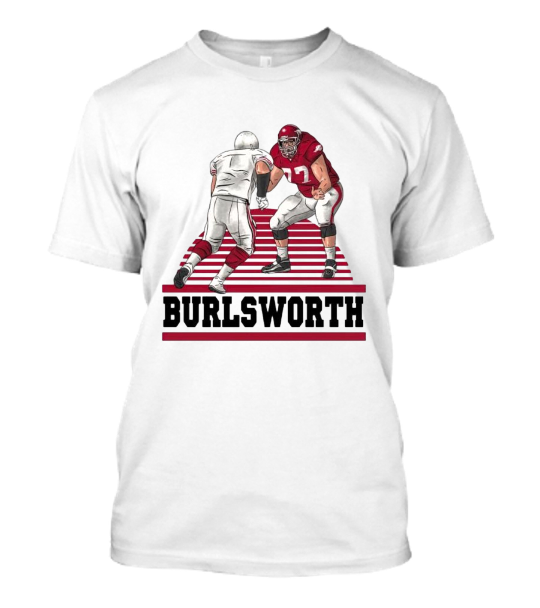 Burlsworth Number 77 Football Player In Action Against Opponent T-Shirt