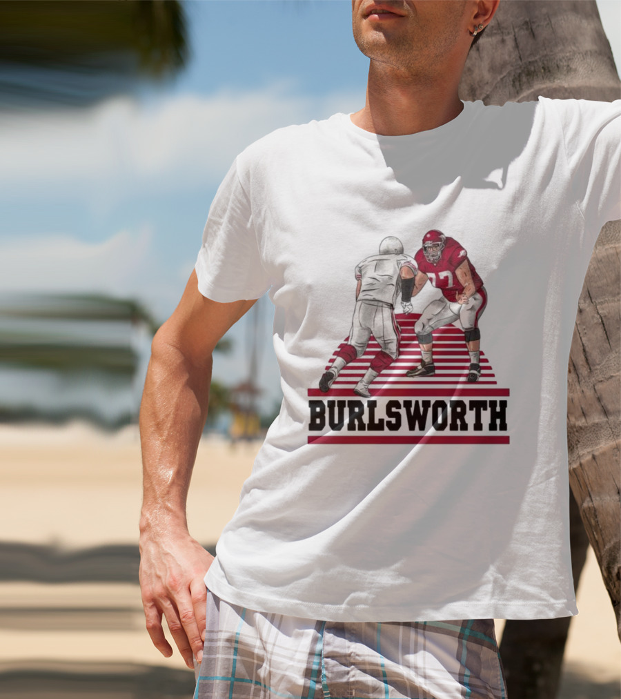 Burlsworth Number 77 Football Player In Action Against Opponent T-Shirt
