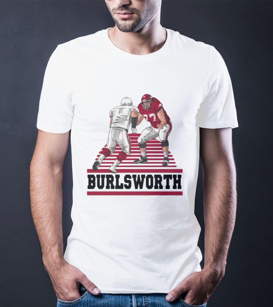 Burlsworth Number 77 Football Player In Action Against Opponent T-Shirt
