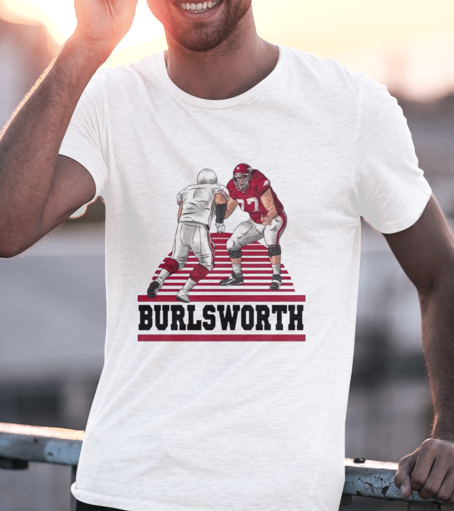 Burlsworth Number 77 Football Player In Action Against Opponent T-Shirt