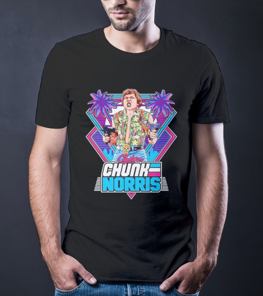 Chunk Norris Captain Miami Retro Adventure 80s T-Shirt