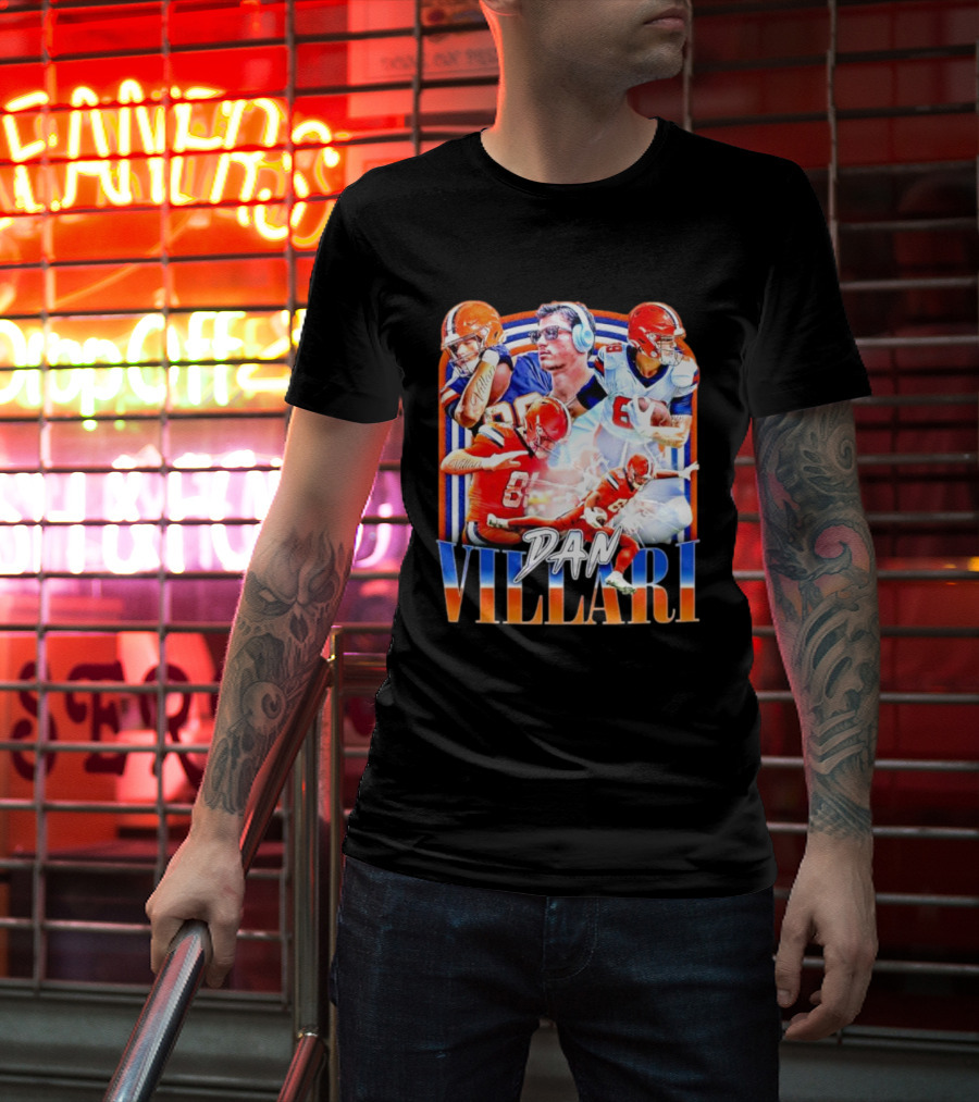 Dan Villari Vintage Football Montage T-Shirt