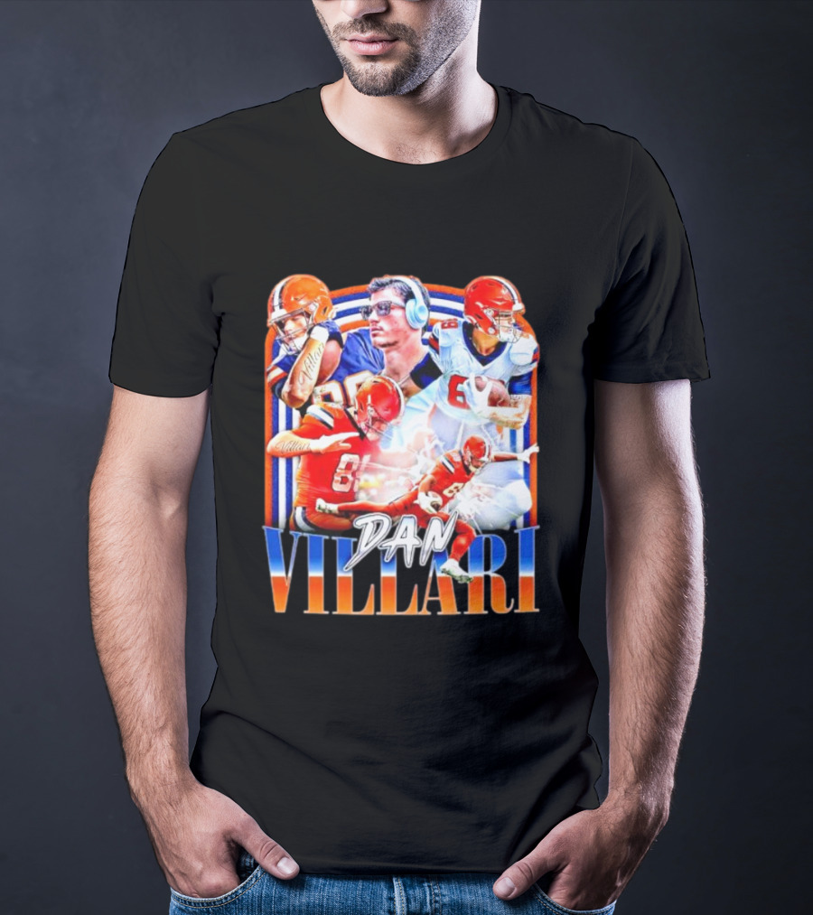 Dan Villari Vintage Football Montage T-Shirt