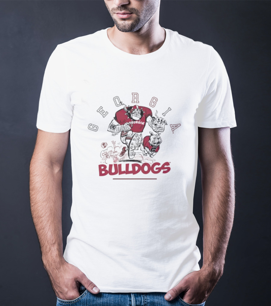 Georgia Bulldogs Dawgwild Football Mascot Rugged Power T-Shirt