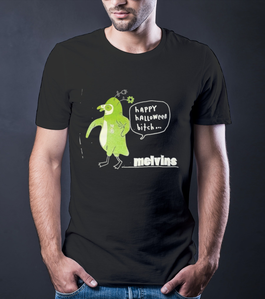 Melvins Happy Halloween Bitch Green Bird Costume T-Shirt