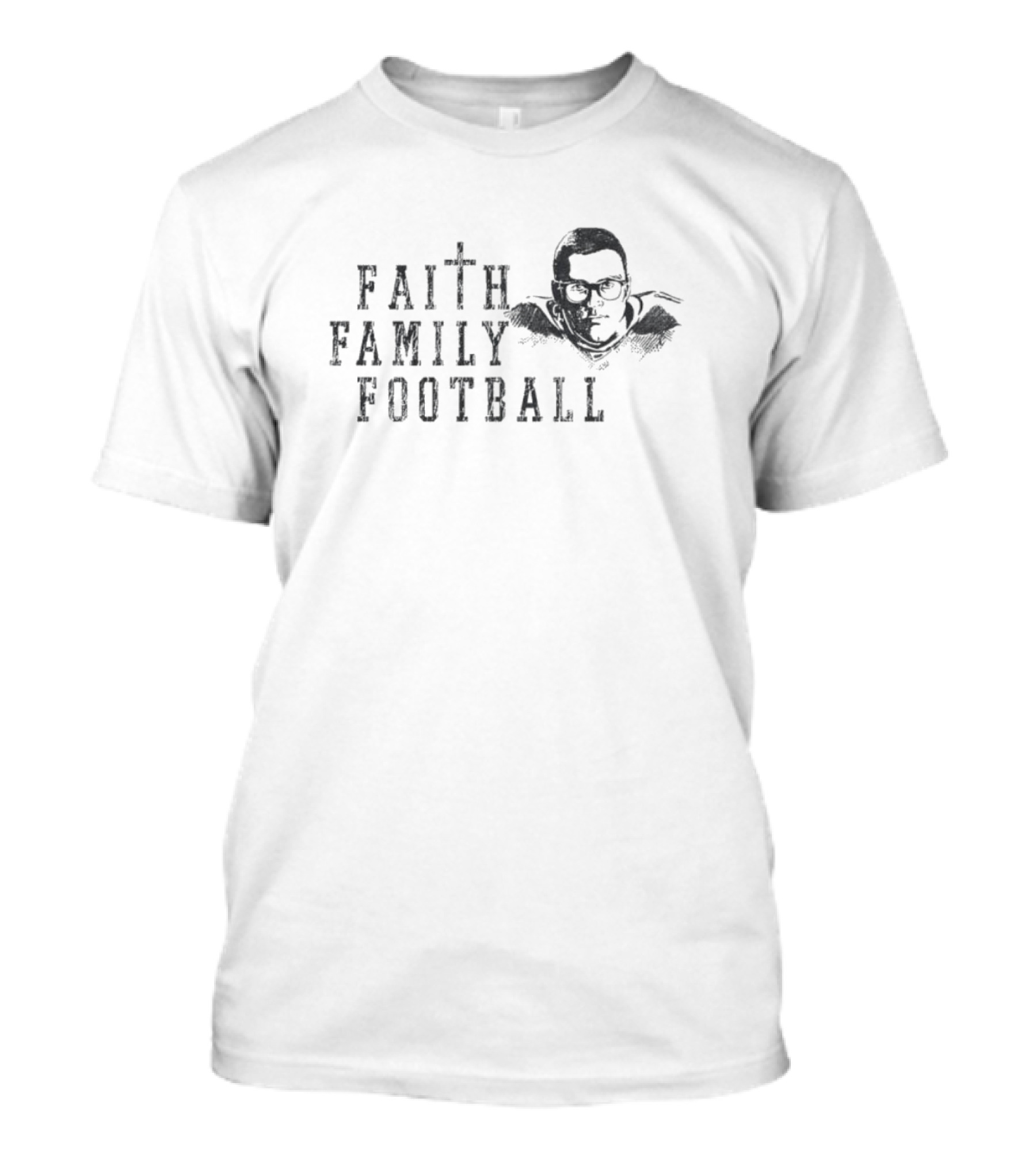 Faith Family Football Player T-Shirt