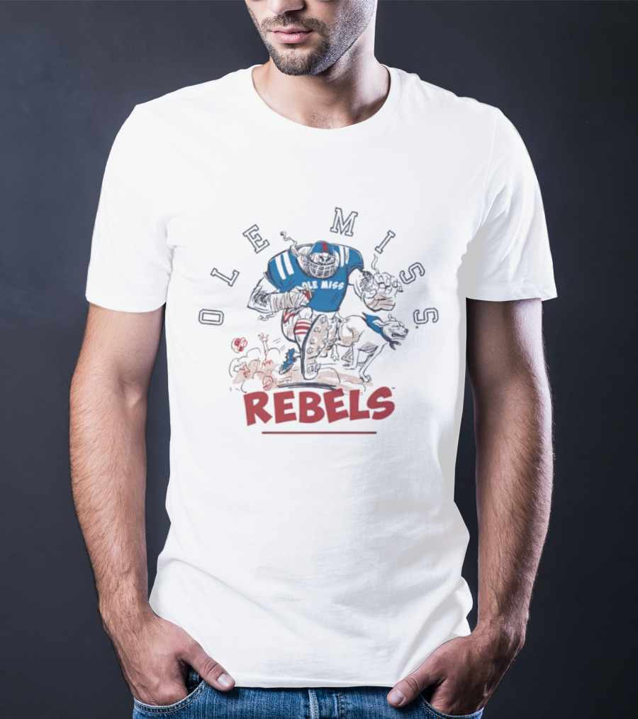 Ole Miss Rebels Football Action T-Shirt