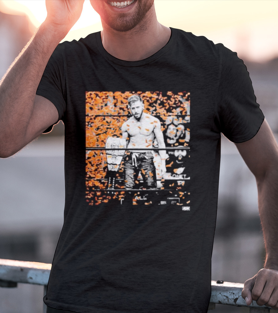 Orange Cassidy AEW Champion Confetti T-Shirt