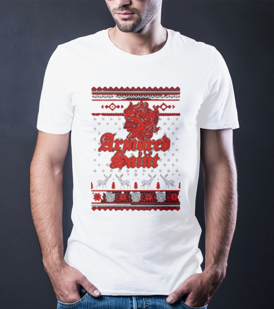 Armored Saint Red Knight Christmas T-Shirt