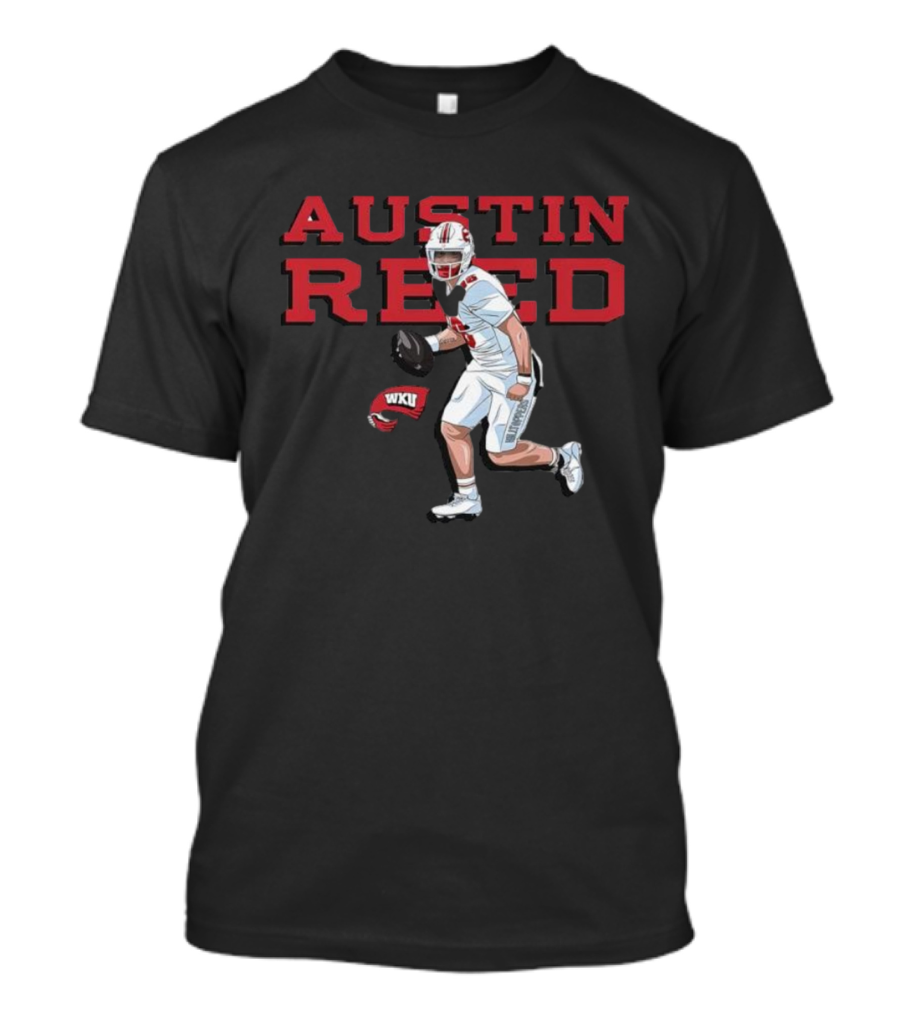 Austin Reed WKU Football Player Graphic With Helmet T-Shirt