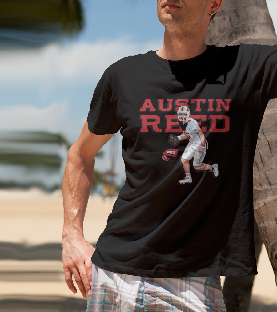 Austin Reed WKU Football Player Graphic With Helmet T-Shirt