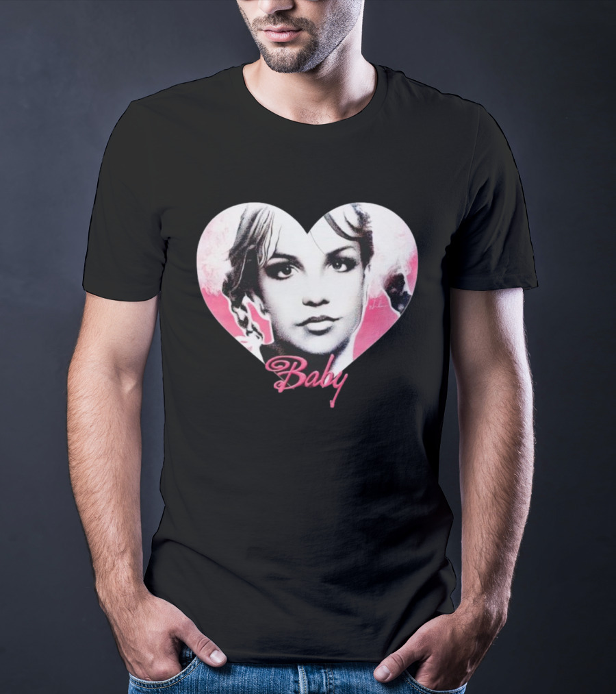 Britney Spears Baby Heart Portrait Pink Aesthetic T-Shirt