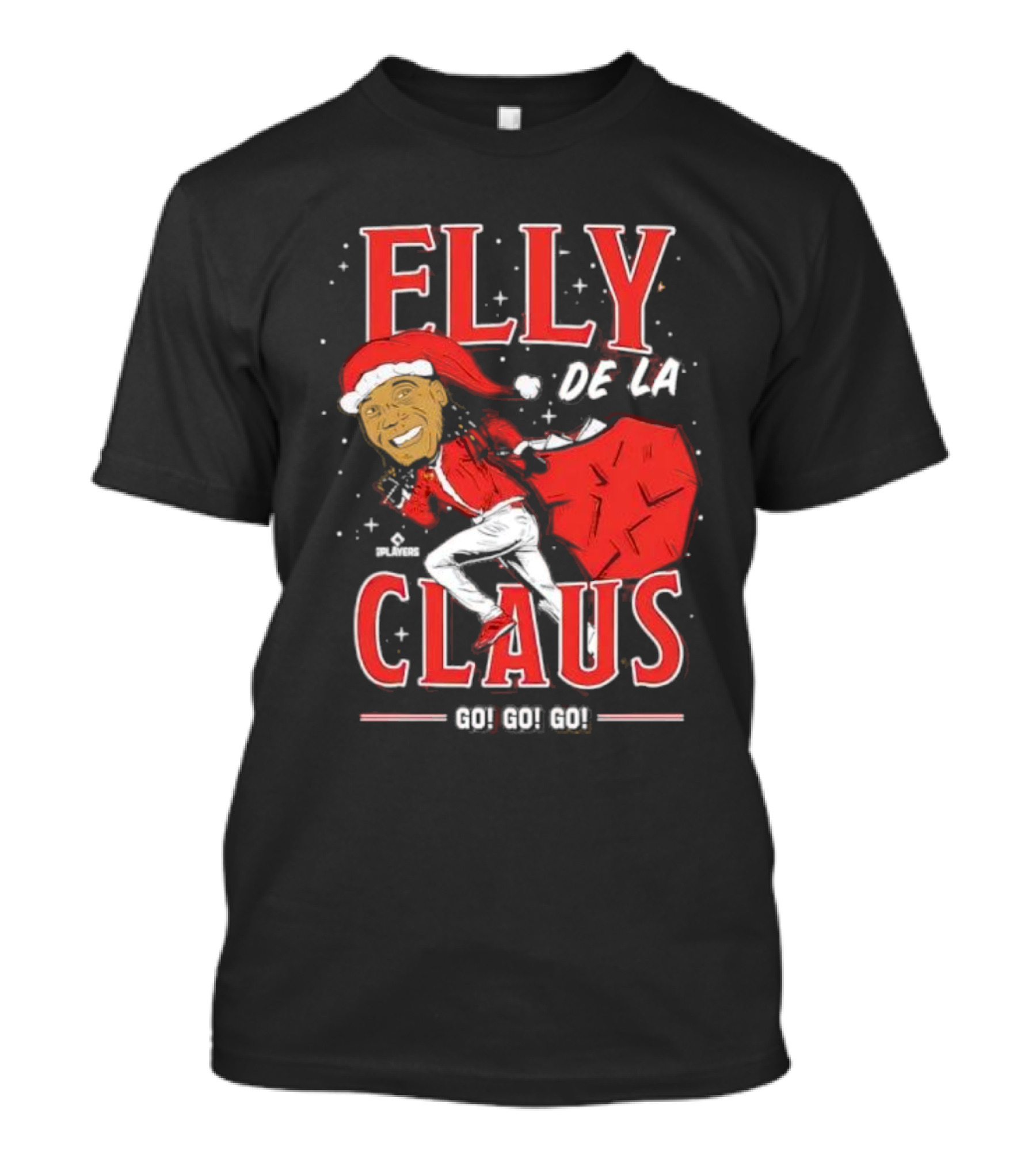 Elly De La Claus Go Go Go Christmas Santa Players T-Shirt