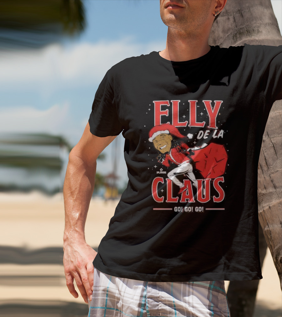 Elly De La Claus Go Go Go Christmas Santa Players T-Shirt