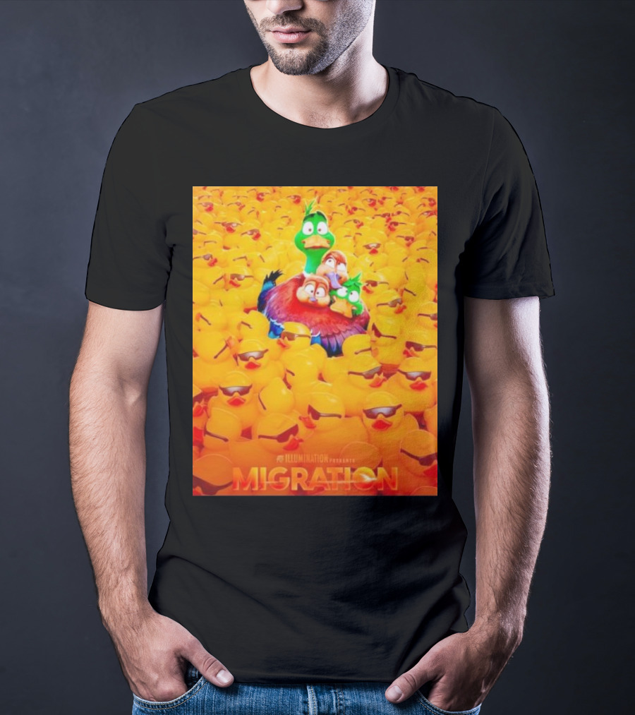 Illumination Presents Migration Ducks In Sunglasses Scene T-Shirt