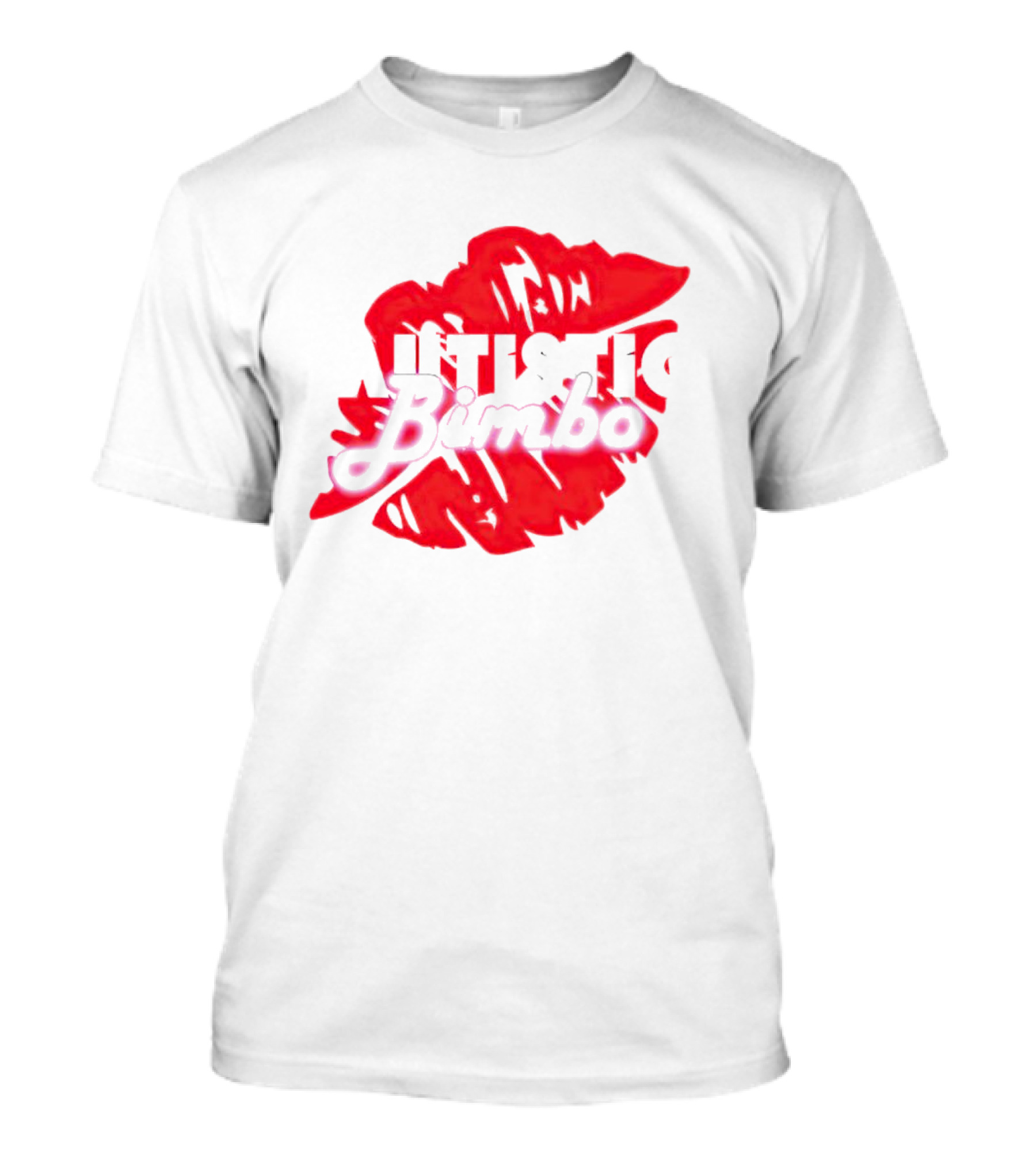 Autistic Bimbo Bold Red Lips T-Shirt