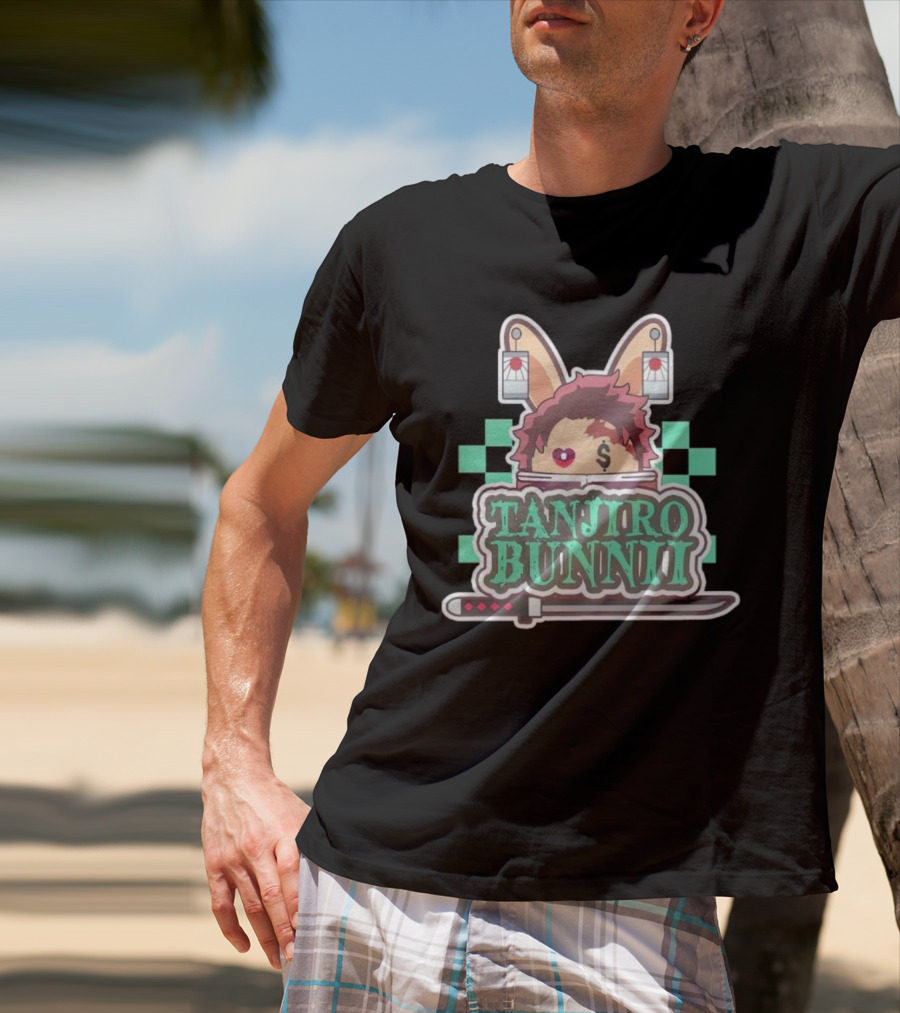 Tanjiro Bunnii Samurai Sword Anime T-Shirt