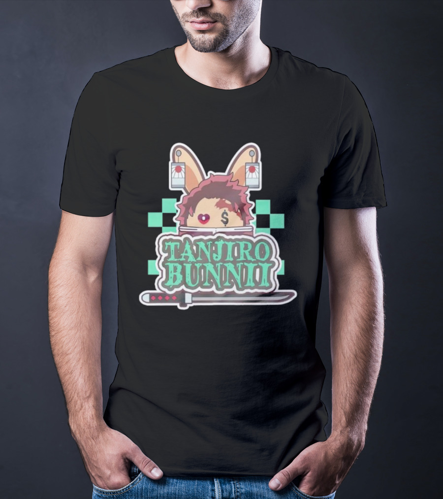 Tanjiro Bunnii Samurai Sword Anime T-Shirt