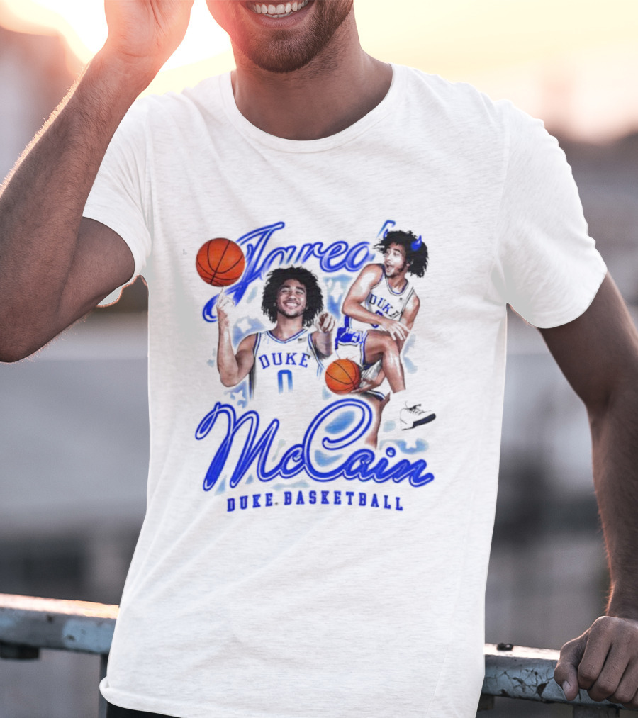 Jared McCain Duke Basketball Player With Ball T-Shirt