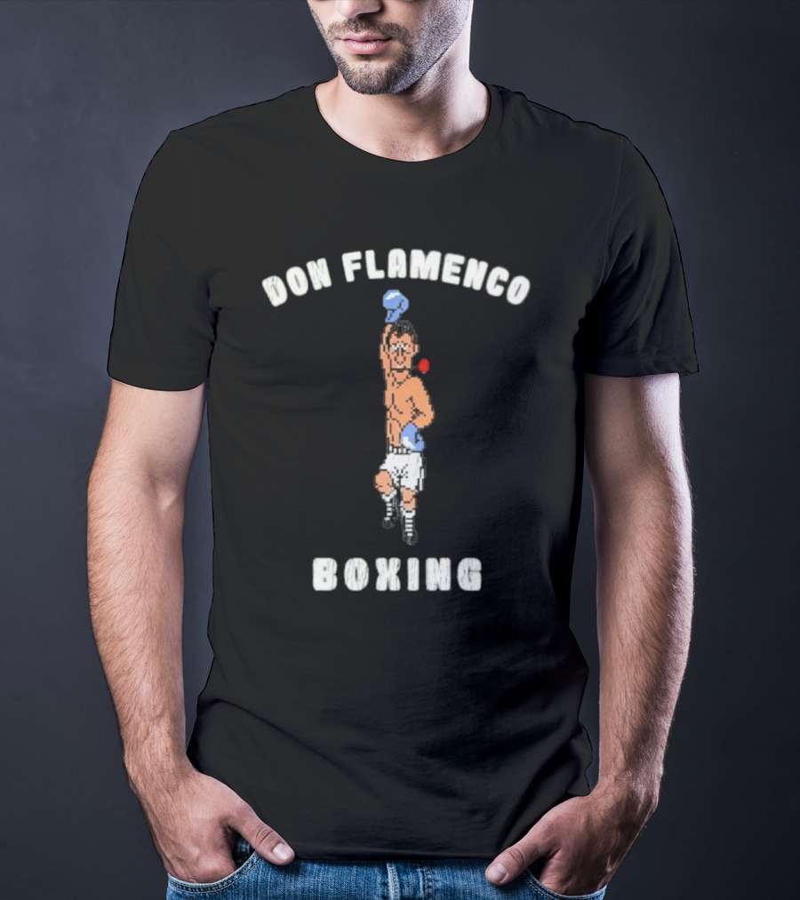 Don Flamenco Boxing Retro Video Game Character Victory Pose T-Shirt