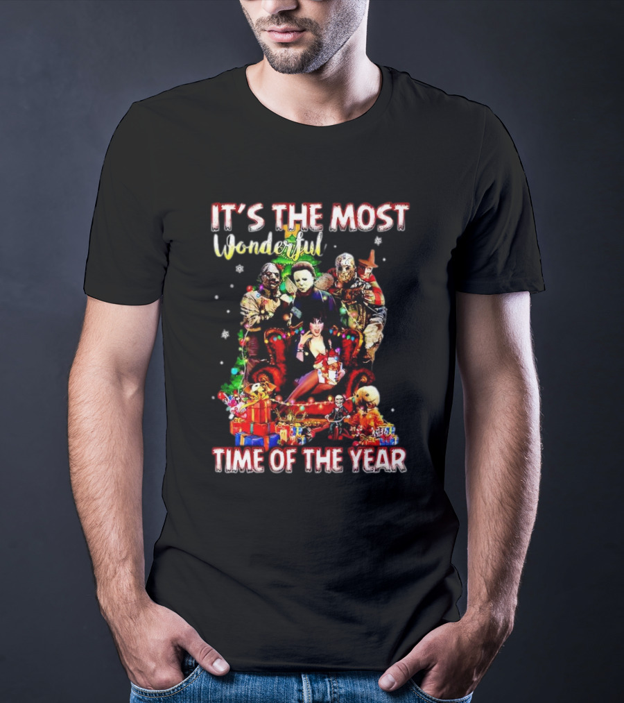 It's The Most Wonderful Time Of The Year Horror Movie Characters Christmas T-Shirt