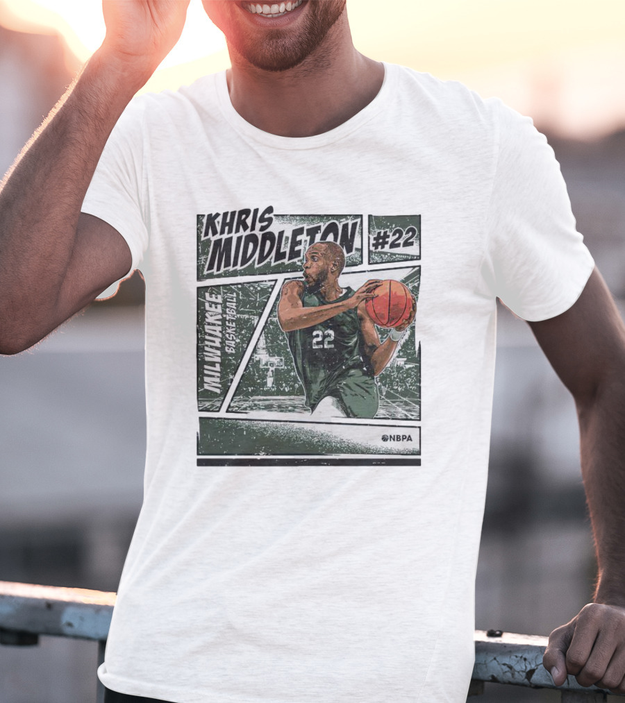 KHRIS MIDDLETON MILWAUKEE BASKETBALL #22 NBPA T-Shirt