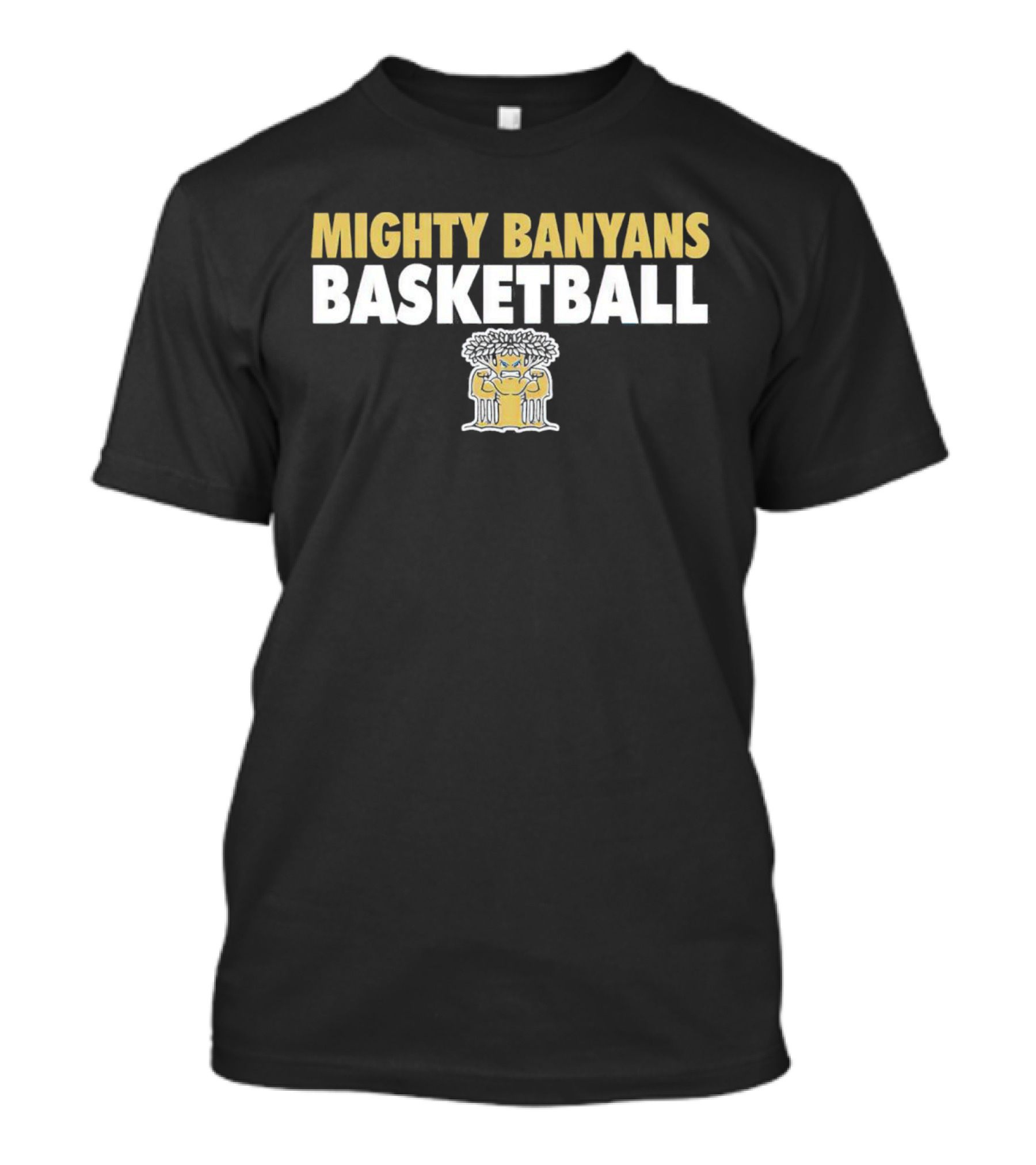 Mighty Banyans Basketball Bold Logo With Illustrated Banyan Tree T-Shirt