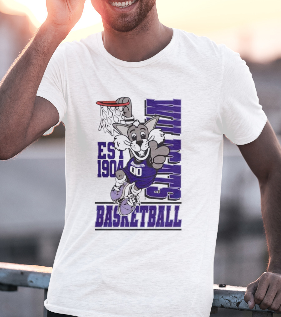 Northwestern Wildcats Basketball Willie Dunk Est 1904 T-Shirt