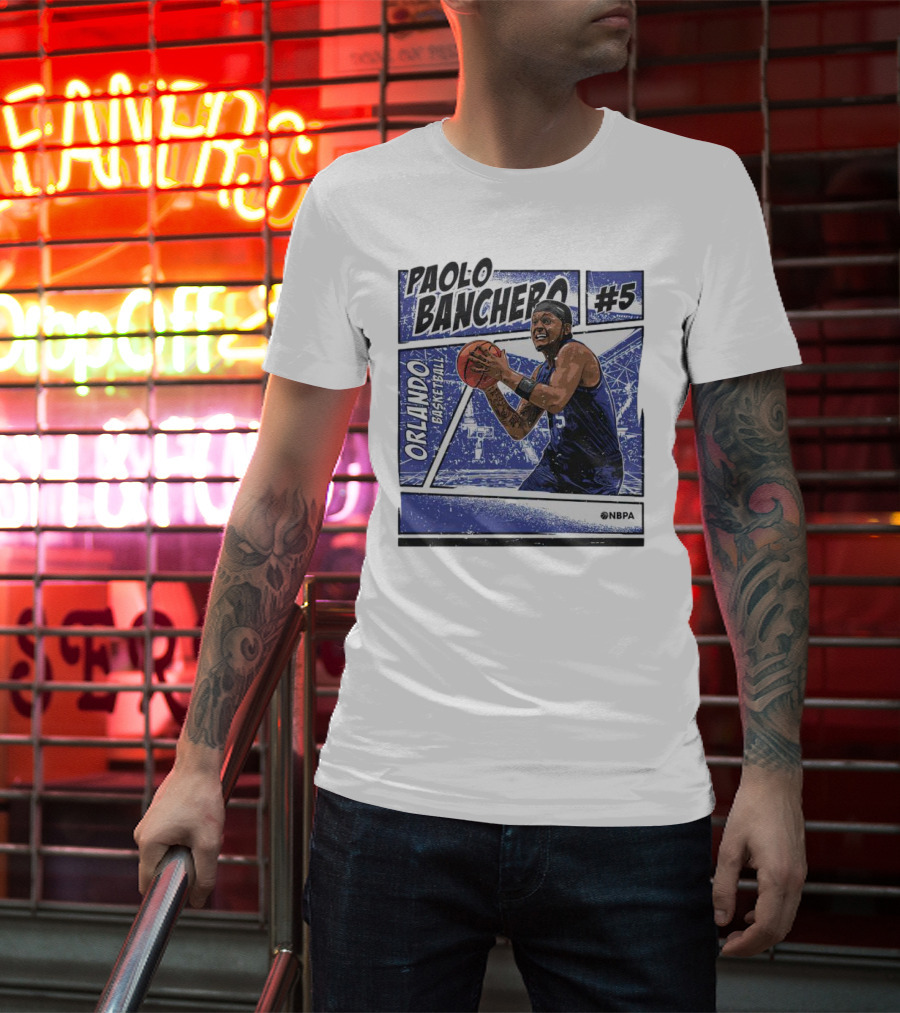Paolo Banchero Orlando Basketball #5 NBPA Comic T-Shirt