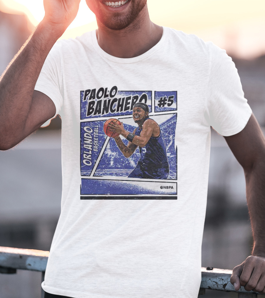Paolo Banchero Orlando Basketball #5 NBPA Comic T-Shirt