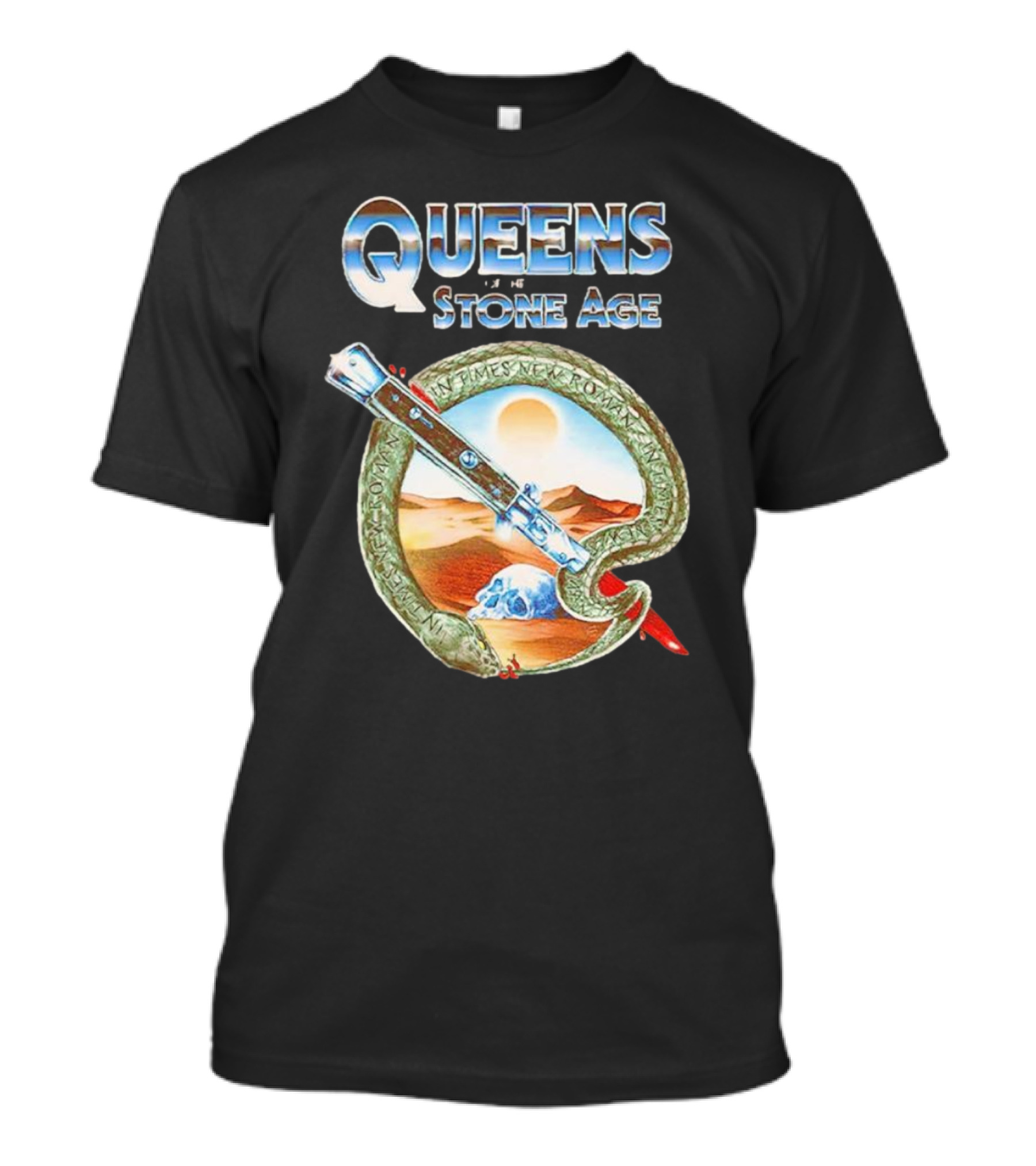 Queens Of The Stone Age Desert Snake Skull T-Shirt