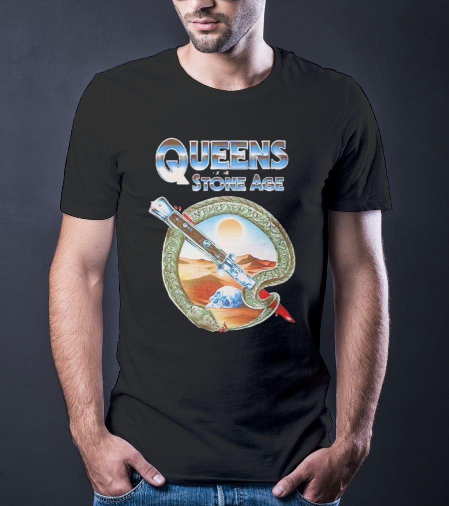 Queens Of The Stone Age Desert Snake Skull T-Shirt