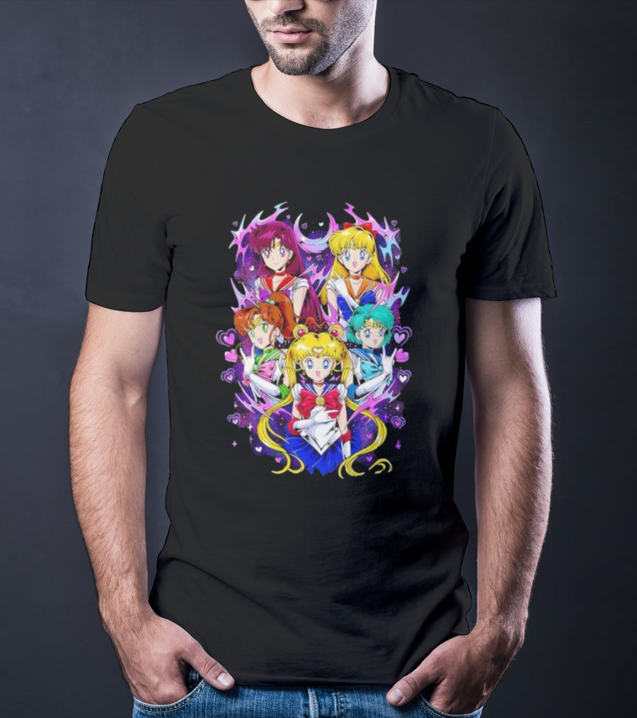 Sailor Moon Justice Serenity Usagi Tsukino And Sailor Guardians Anime T-Shirt