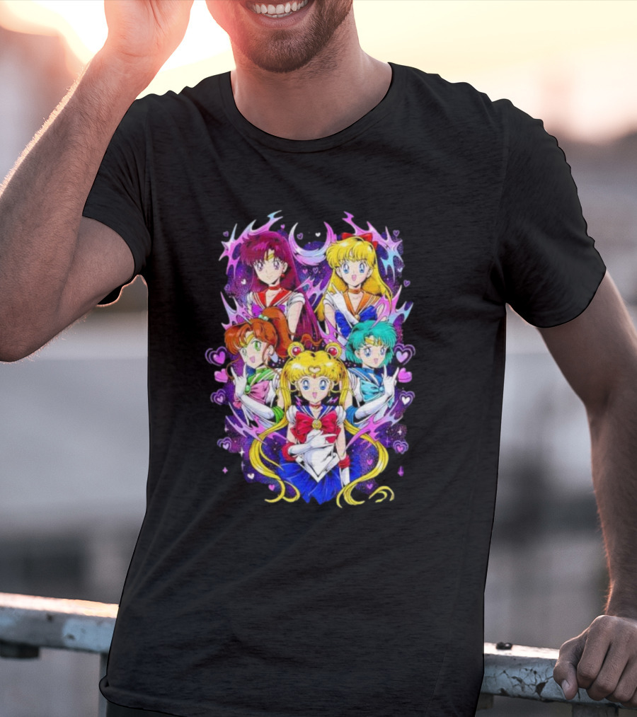 Sailor Moon Justice Serenity Usagi Tsukino And Sailor Guardians Anime T-Shirt